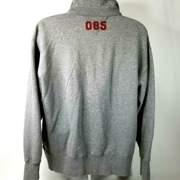 Gray Pull Over Collared 1/4 Zip Jacket N21-0041P - Picture 3 of 5
